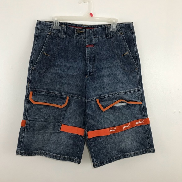 Marithe francois girbaud denim shorts size 34 - Picture 1 of 5